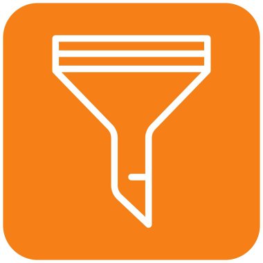 Filtre Vektörü Simgesi Tasarım İllüstrasyonu