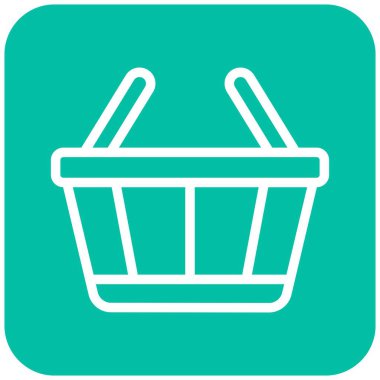 Sepet Vektörü Simgesi Tasarım İllüstrasyonu