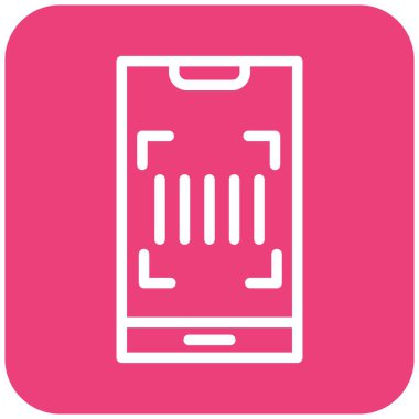 Barkod Vektör Simgesi Tasarım İllüstrasyonu