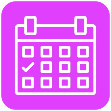 Takvim Vektörü Simgesi Tasarım İllüstrasyonu