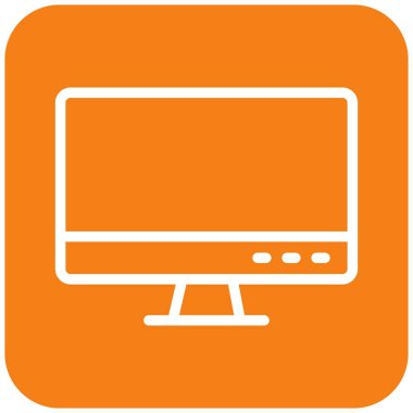 LCD Vektör Simgesi Tasarım İllüstrasyonu