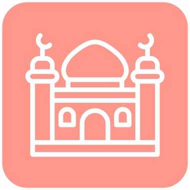 Minaret Vektör Simgesi Tasarım İllüstrasyonu