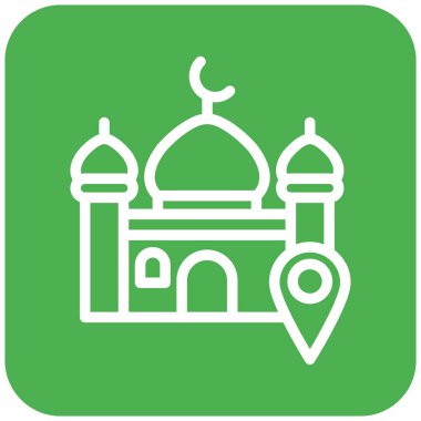 Cami konumu Vektör Simgesi Tasarım İllüstrasyonu