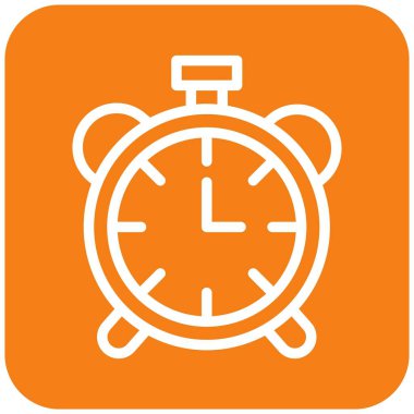 Alarm Saati Vektör Simgesi Tasarım İllüstrasyonu