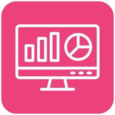 İstatistik Raporu Vektör Simgesi Tasarım İllüstrasyonu