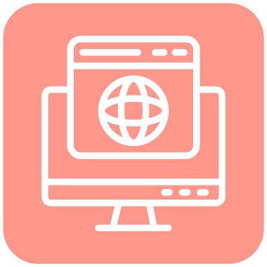 Web tarayıcı Vektör Simgesi Tasarım İllüstrasyonu