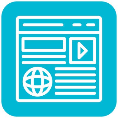 İçerik Pazarlama Vektörü Simgesi Tasarım İllüstrasyonu