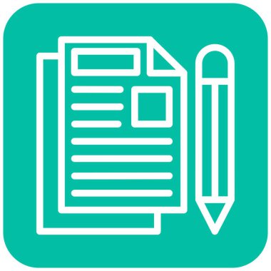 Yazı Vektörü Simgesi Tasarım İllüstrasyonu