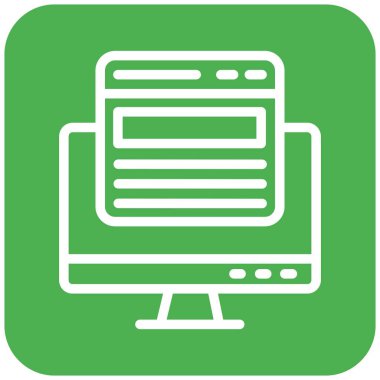 Web sayfası Vektör Simgesi Tasarım İllüstrasyonu