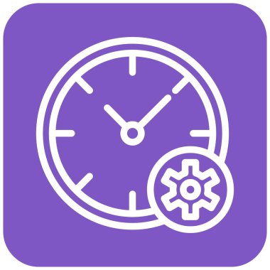 Zaman Yönetimi Vektör Simgesi Tasarım İllüstrasyonu