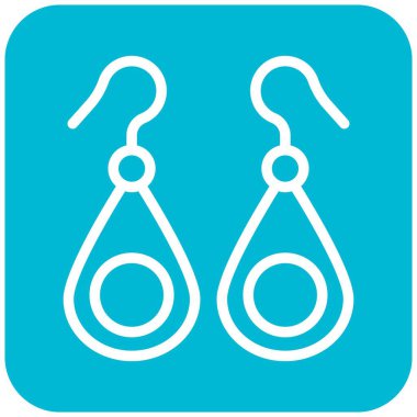 Küpeler Vektör Simgesi Tasarım Çizimi