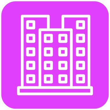 Skycraper Vektör Simgesi Tasarım İllüstrasyonu