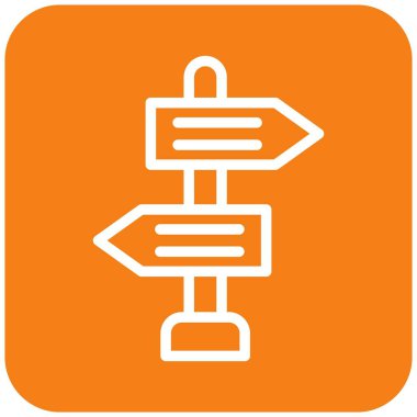 Yön İşareti Vektör Simgesi Tasarım İllüstrasyonu