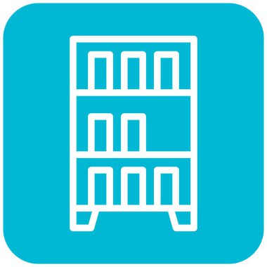 Kitap raf Vektörü Simgesi Tasarım İllüstrasyonu