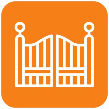 Kapı Vektörü Simgesi Tasarım Çizimi