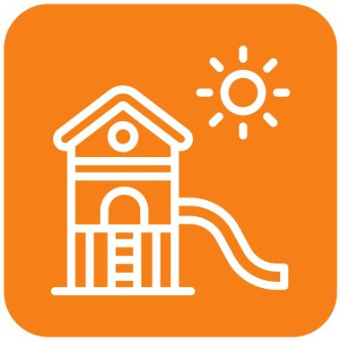 Oyun Alanı Vektör Simgesi Tasarım İllüstrasyonu