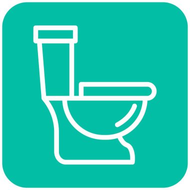 Tuvalet Vektörü Simgesi Tasarım İllüstrasyonu