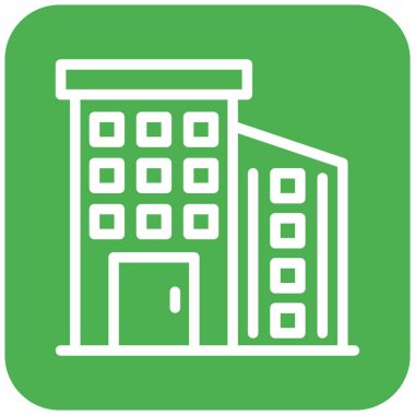 Apartman Vektörü Simgesi Tasarım İllüstrasyonu