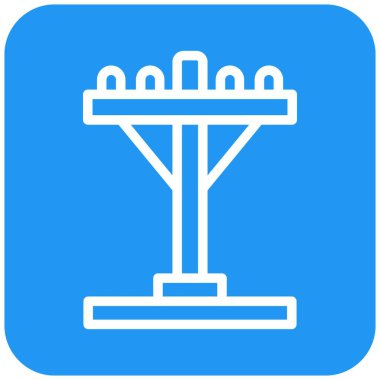 Elektrik direği Vektör Simgesi Tasarım İllüstrasyonu