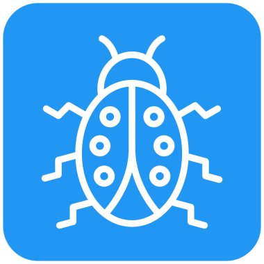 Lady Böcek Vektör Simgesi Tasarım Çizimi