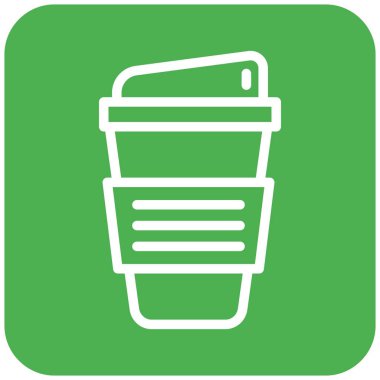 Kağıt bardak Vektör Simgesi Tasarım Çizimi