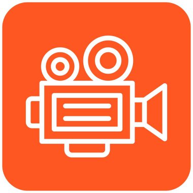 Film kamerası Vektör Simgesi Tasarım İllüstrasyonu