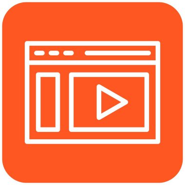 Web tarayıcı Vektör Simgesi Tasarım İllüstrasyonu