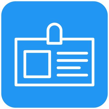 Kimlik kartı Vektör Simgesi Tasarım İllüstrasyonu