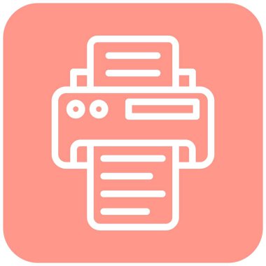 Yazıcı Vektör Simgesi Tasarım İllüstrasyonu