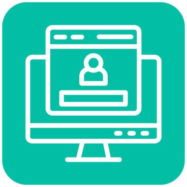 Web giriş Vektörü Simgesi Tasarım İllüstrasyonu