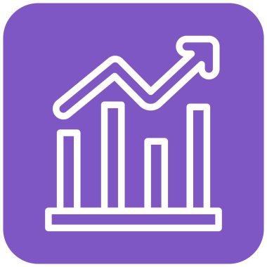 Çubuk Grafik Vektörü Simgesi Tasarım İllüstrasyonu