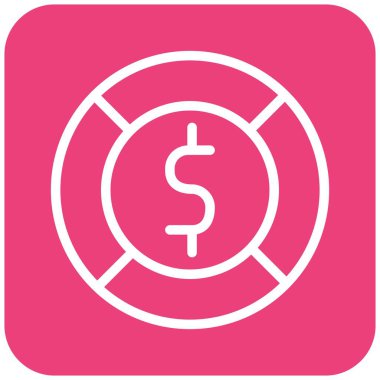 Dolar Bozukluğu Vektör Simgesi Tasarım İllüstrasyonu