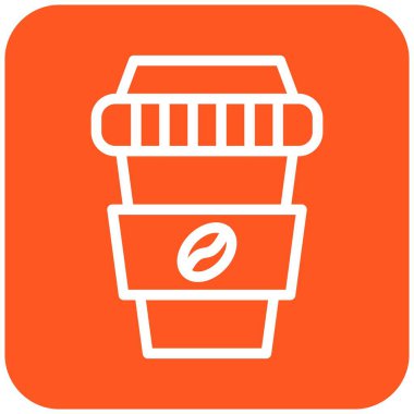 Kahve fincanı Vektör Simgesi Tasarım Çizimi