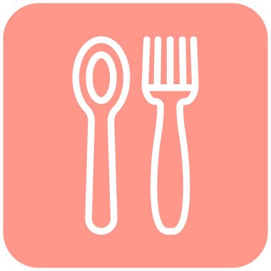 Çatal bıçak vektör simgesi tasarım çizimi