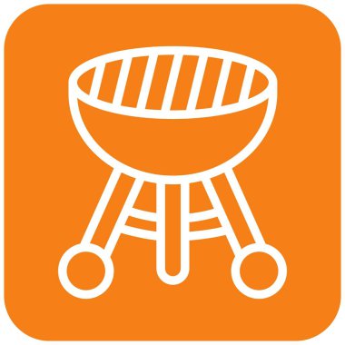 Barbekü Izgara Vektör Simgesi Tasarım İllüstrasyonu