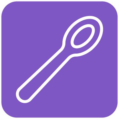 Kaşık Vektörü Simgesi Tasarım İllüstrasyonu