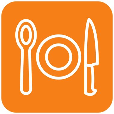 Yemek Yemeği Vektör Simgesi Tasarım İllüstrasyonu