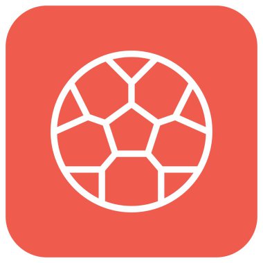 Futbol Vektörü Simgesi Tasarım İllüstrasyonu