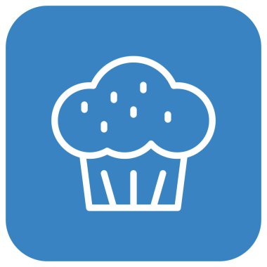 Kek Vektörü Simgesi Tasarım Çizimi