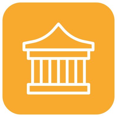 Gazebo Vektör Simgesi Tasarım İllüstrasyonu