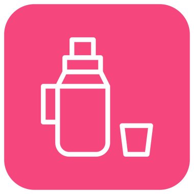 Termos Vektör Simgesi Tasarım Çizimi