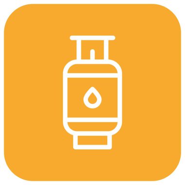 Kamp Gaz Vektörü Simgesi Tasarım İllüstrasyonu