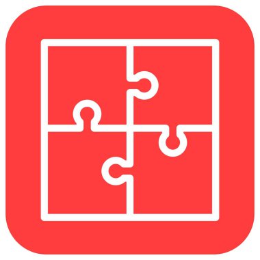 Bulmaca Vektörü Simgesi Tasarım İllüstrasyonu