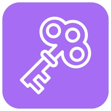 Anahtar Vektörü Simgesi Tasarım İllüstrasyonu