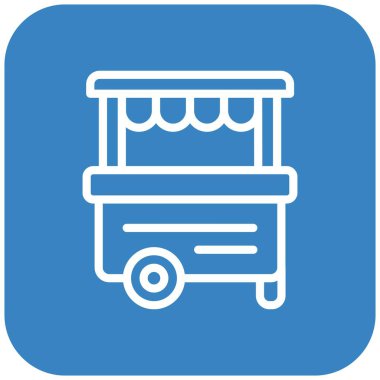 Sokak Gıda Vektörü Simgesi Tasarım Çizimi