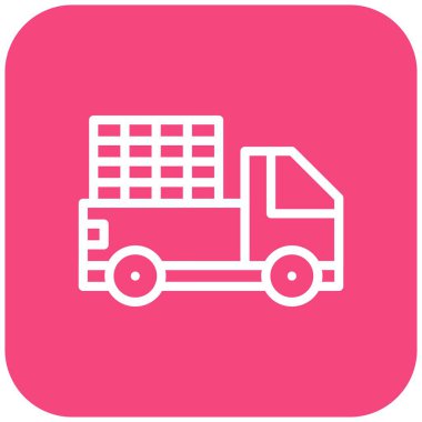 Kamyon Vektör Simgesi Tasarım İllüstrasyonu