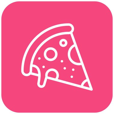 Pizza Vektörü Simgesi Tasarım İllüstrasyonu