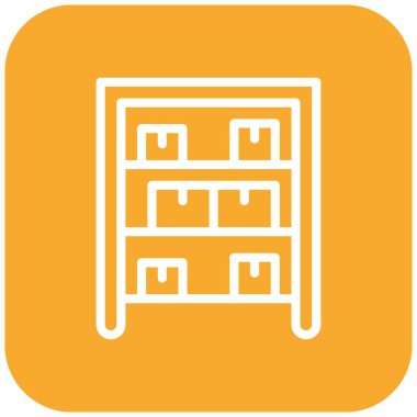 Rack Vektör Simgesi Tasarım Çizimi