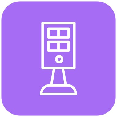Kiosk Vektör Simgesi Tasarım İllüstrasyonu