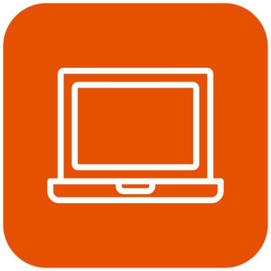 Laptop Vektör Simgesi Tasarım Çizimi